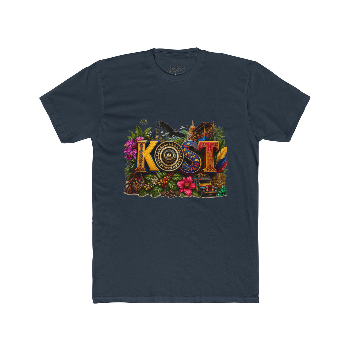 Kost Tropical Lettering Tee — Floral Island Vacation T-Shirt