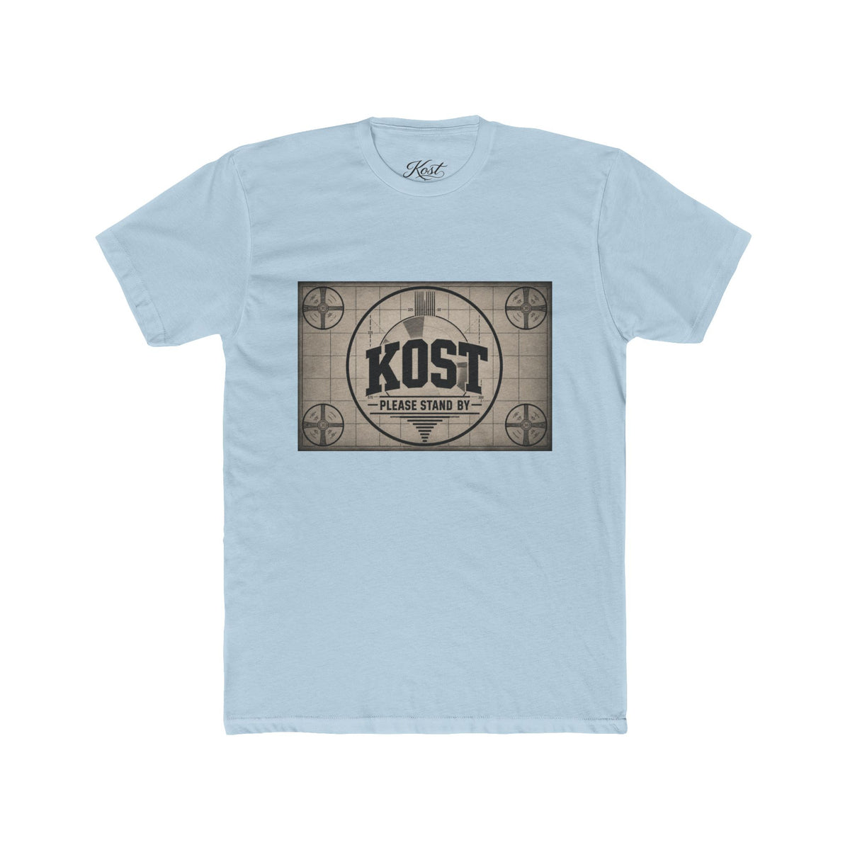 KOST Vintage Test Pattern Tee — "Please Stand By" Retro TV Graphic Shirt