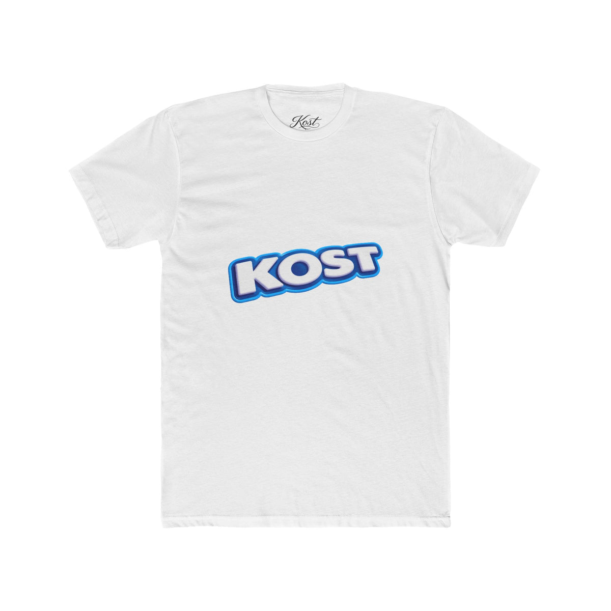 KOST Logo Tee — Retro Blue Gradient Graphic T-Shirt