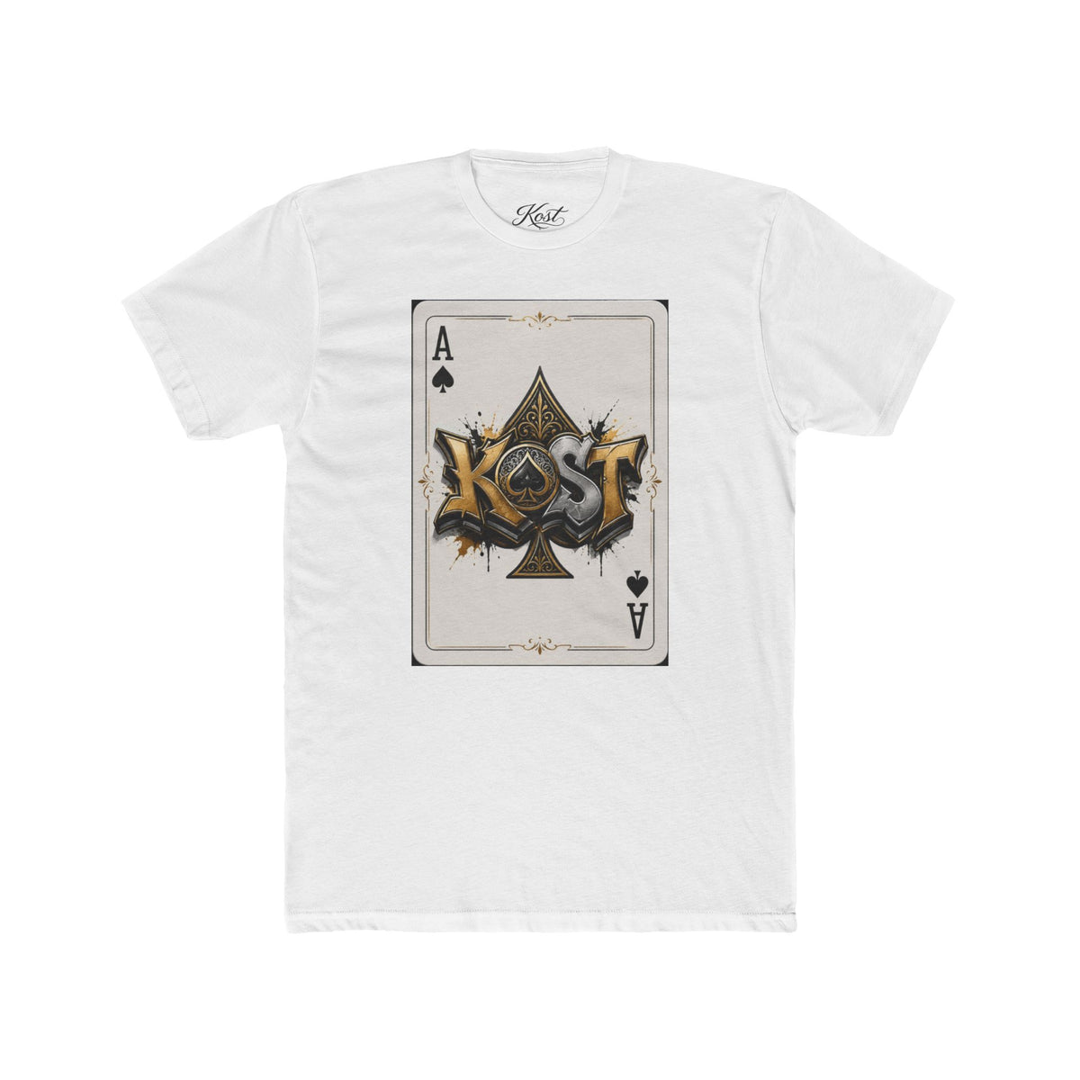 Ace of Spades Graphic Tee — Gold Foil Playing Card Design