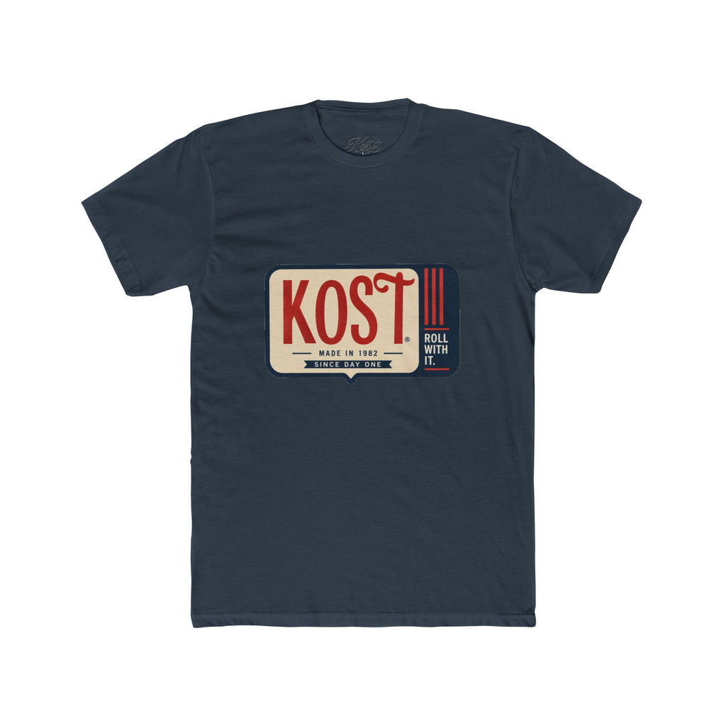 Kost Retro Speech Bubble Tee — "KOST" Vintage Radio Logo T-Shirt