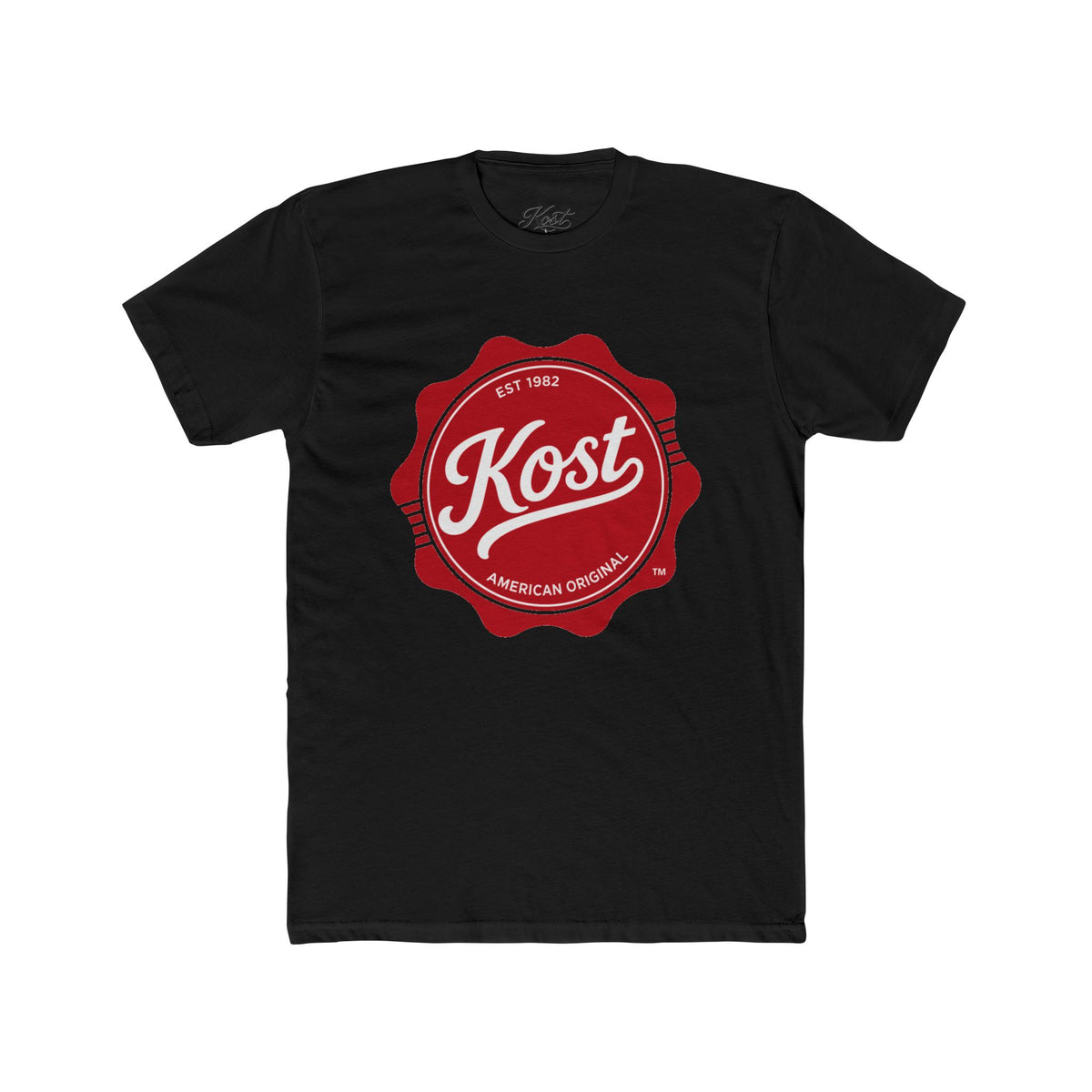 Kost Vintage Badge T‑Shirt — Retro Red Logo Crew Tee