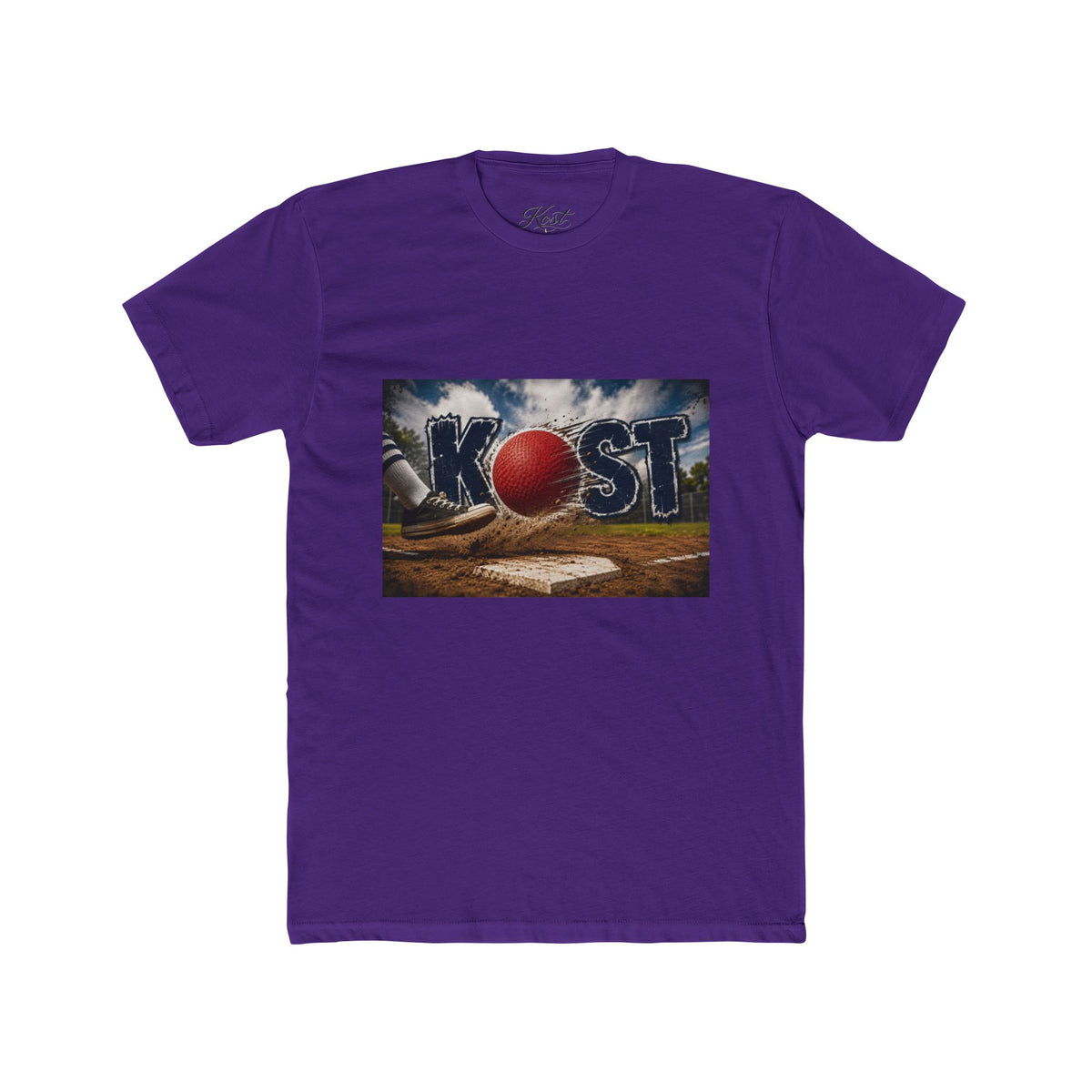Baseball Field Graphic Tee — 'KOST' with Red Ball