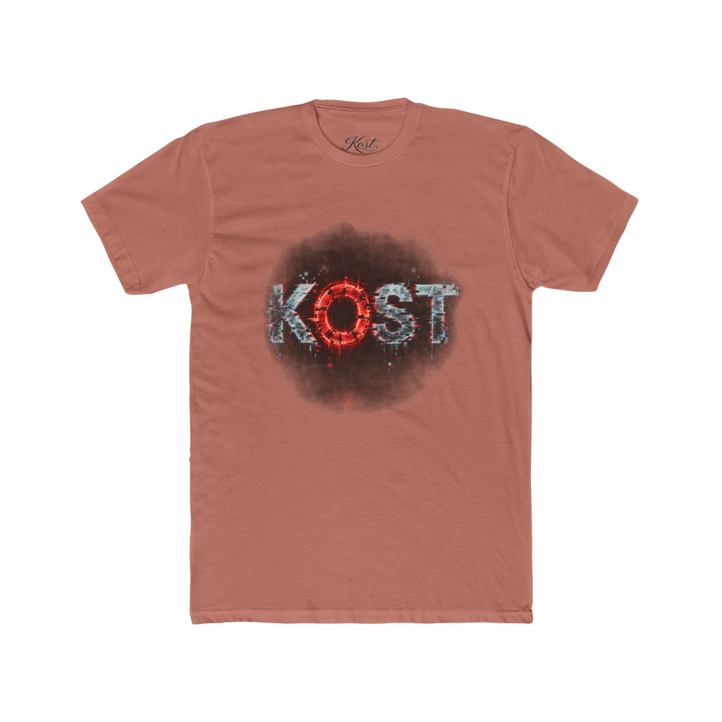 Lost Distressed Graphic Tee — 'LOST' Red & Blue Vintage Smoke Design