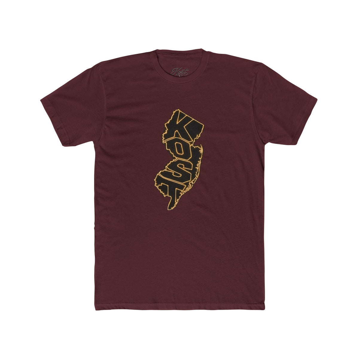 New Jersey Outline T-Shirt with 'KOP' Lettering – State Pride Tee