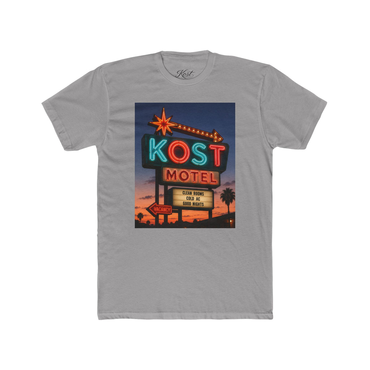 KOST Motel Retro Neon Sign Cotton T-Shirt