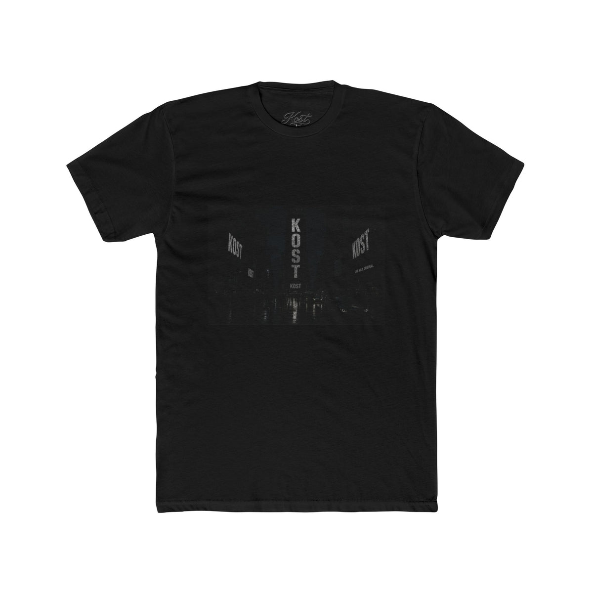 KOST Neon Sign Photo Tee — Vintage Urban Night Streetwear T-Shirt
