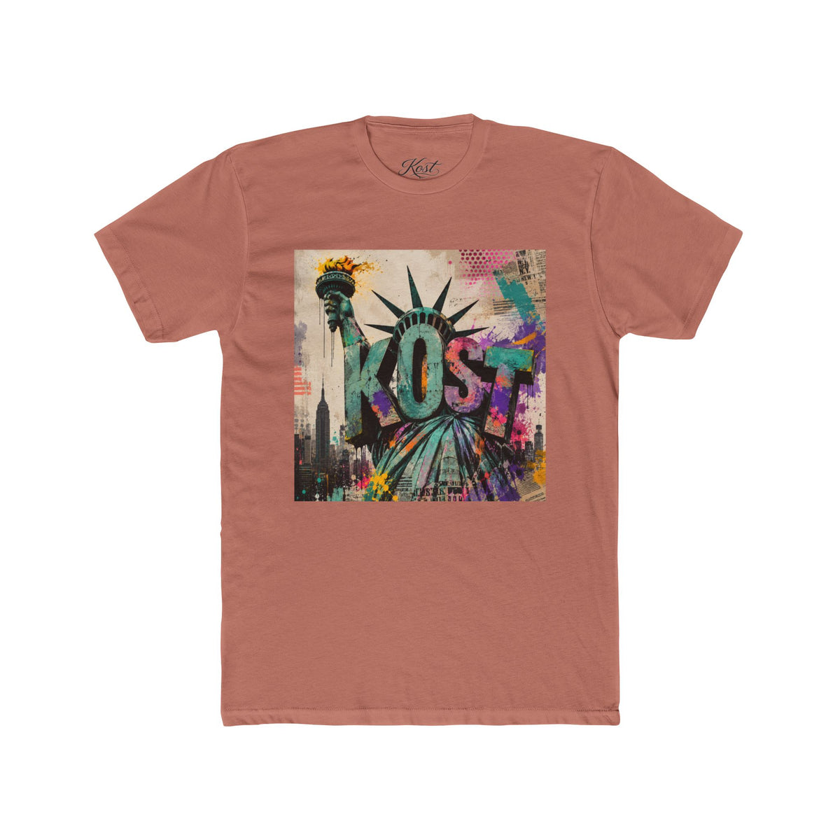 KOST Statue of Liberty Graphic Tee – Colorful NYC Street Art T-Shirt