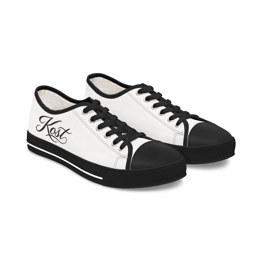 Women's Low Top Sneakers with Custom Script Logo