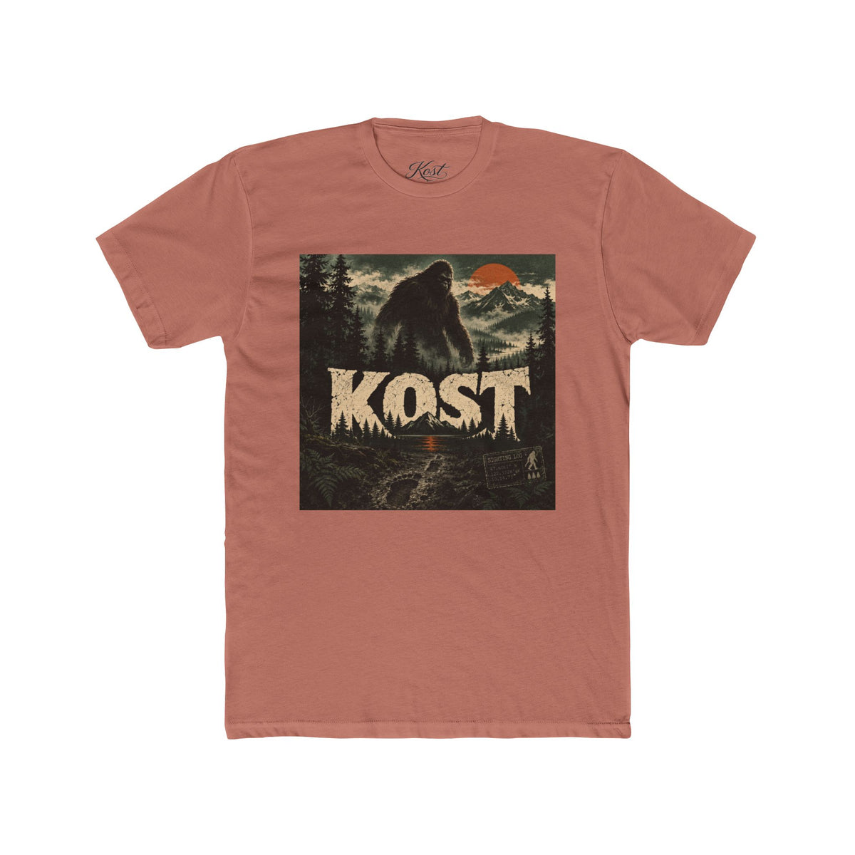 KOST Bigfoot Forest Tee — Retro Sasquatch Graphic T-Shirt
