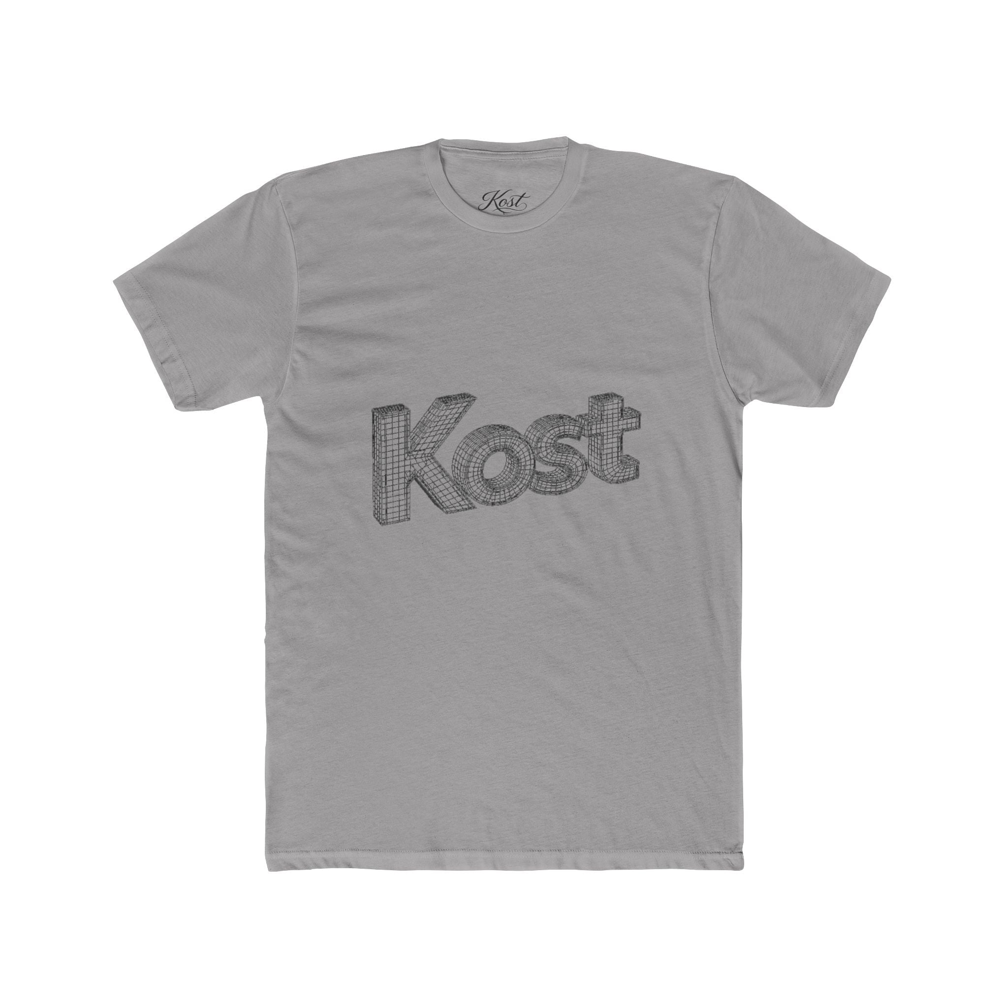 Kost 3D Script Tee — Vintage Wireframe Logo T-Shirt