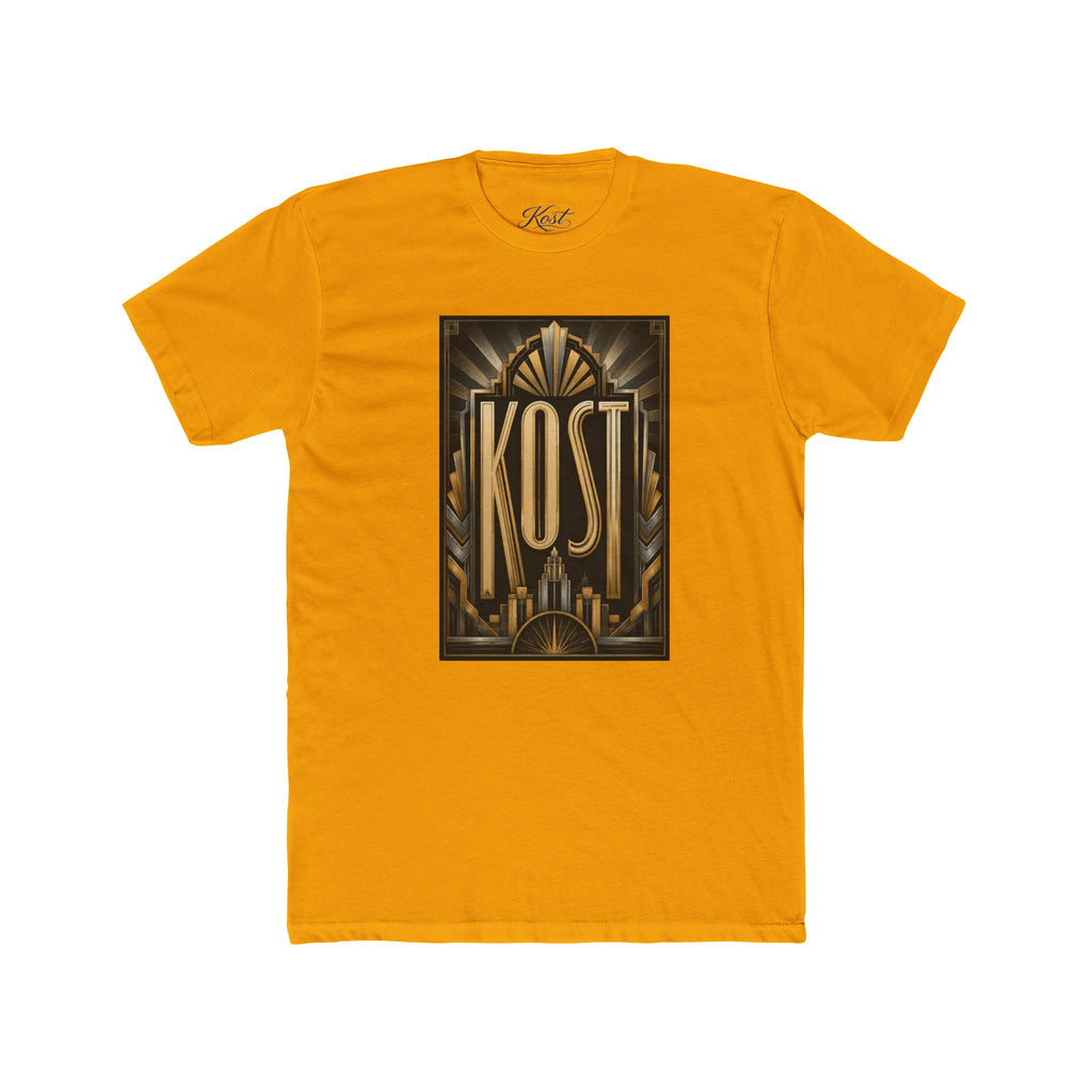 KOST Art Deco Graphic Tee — Vintage Gold Logo T-Shirt