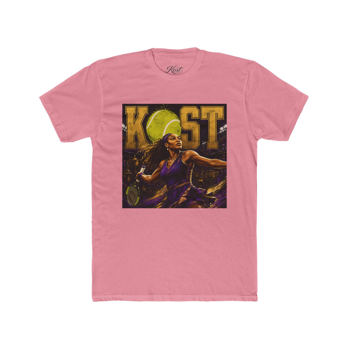 KOST Tennis Player Graphic Tee — Vintage Athlete Art Shirt