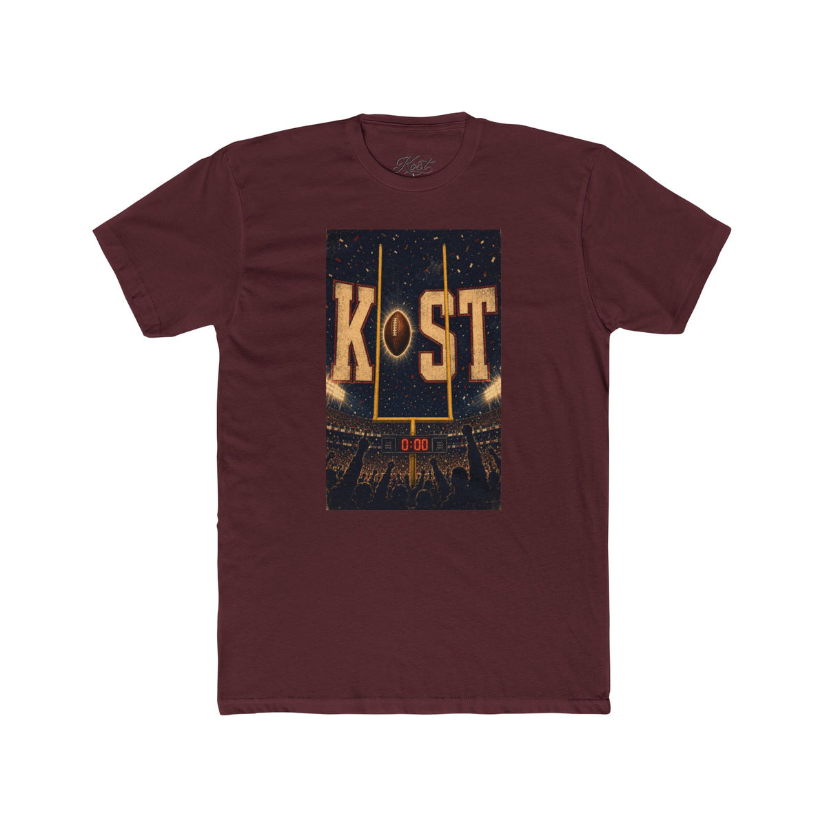 KOST Football Goal Tee — Vintage Stadium Graphic Crew Shirt