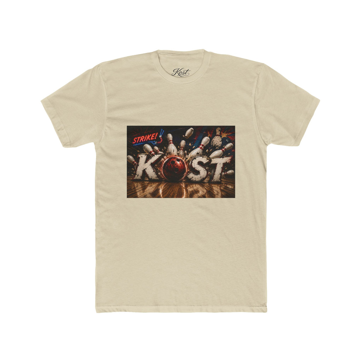 Bowling Strike Graphic Tee — "KOST" Pinfall Design