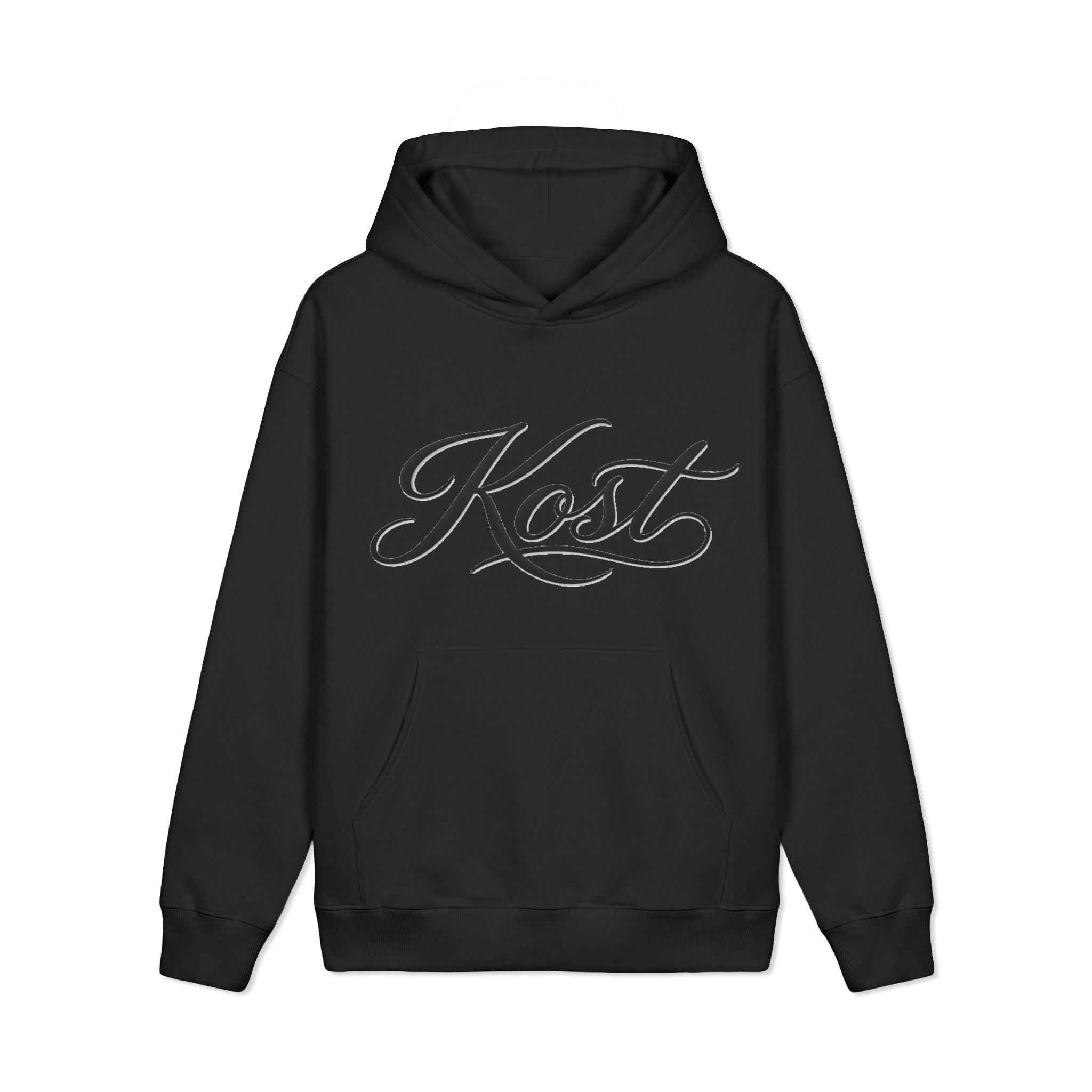 Kost Script Hoodie — Vintage Calligraphy Pullover