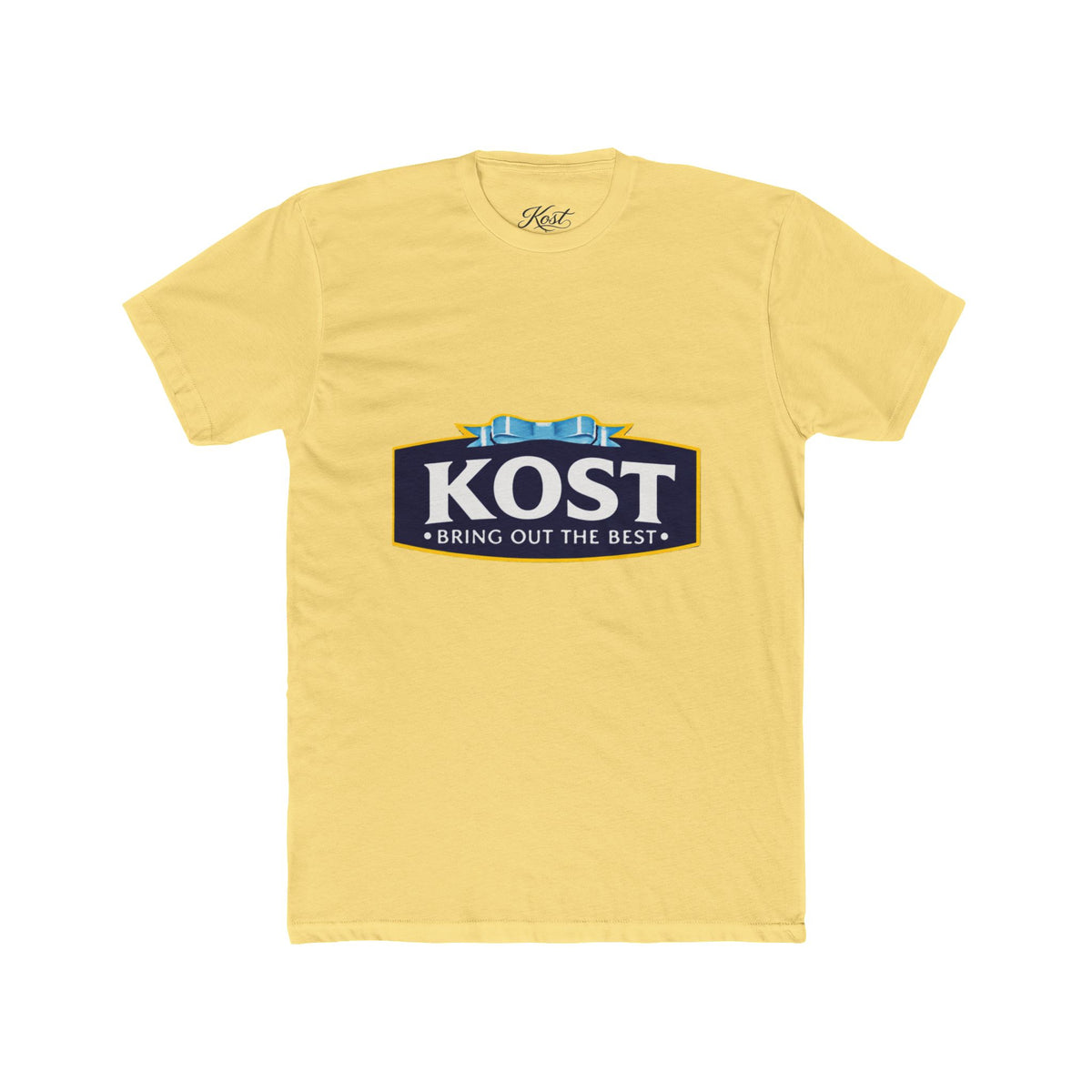 KOST Logo Tee — 'Bring Out The Best' Retro Badge Cotton T‑Shirt