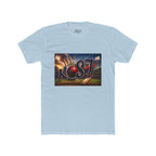 Rost Cityscape Crew Tee — Retro Neon Script Graphic T-Shirt