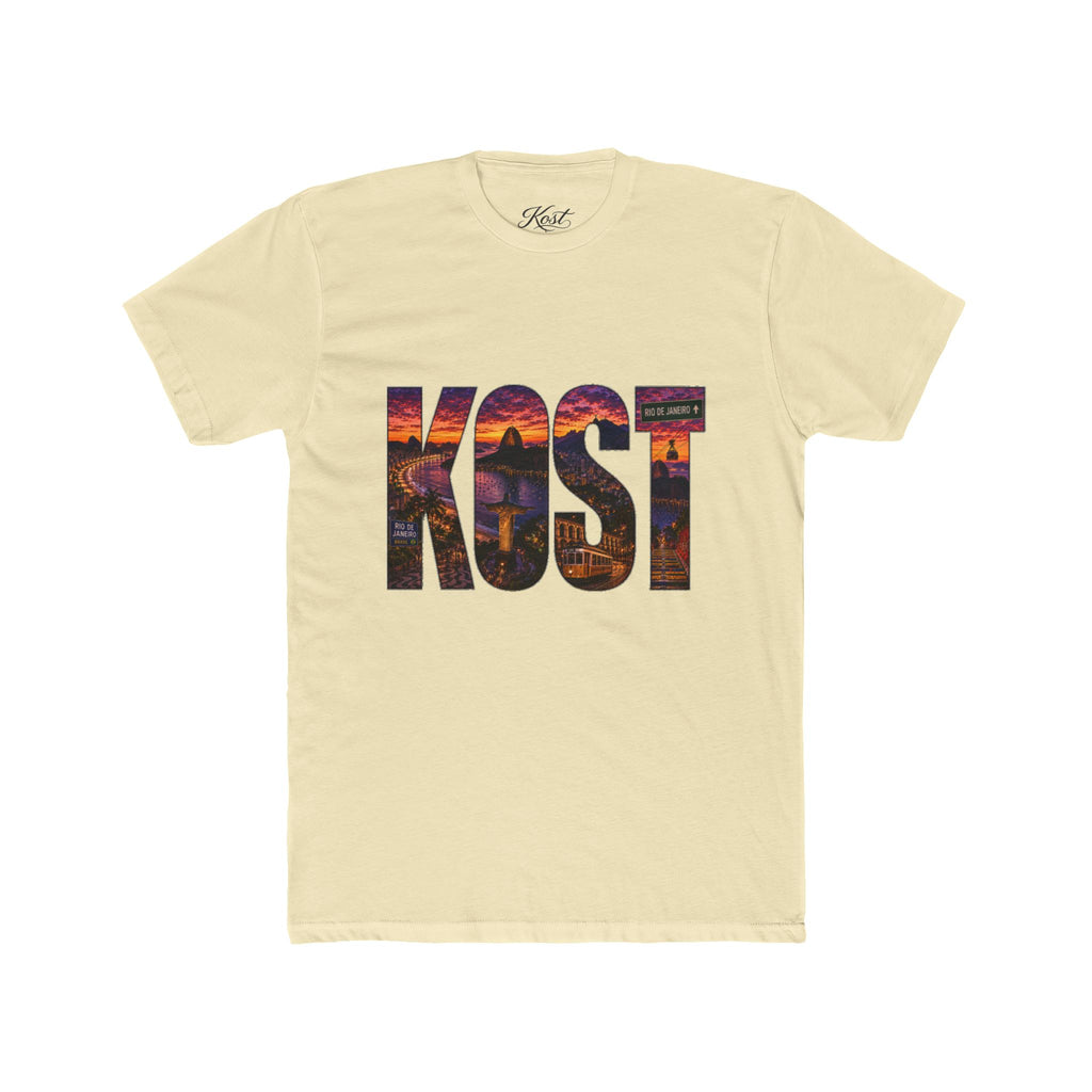 KOST Sunset Graphic Tee — Bold City Name Lettering T-Shirt