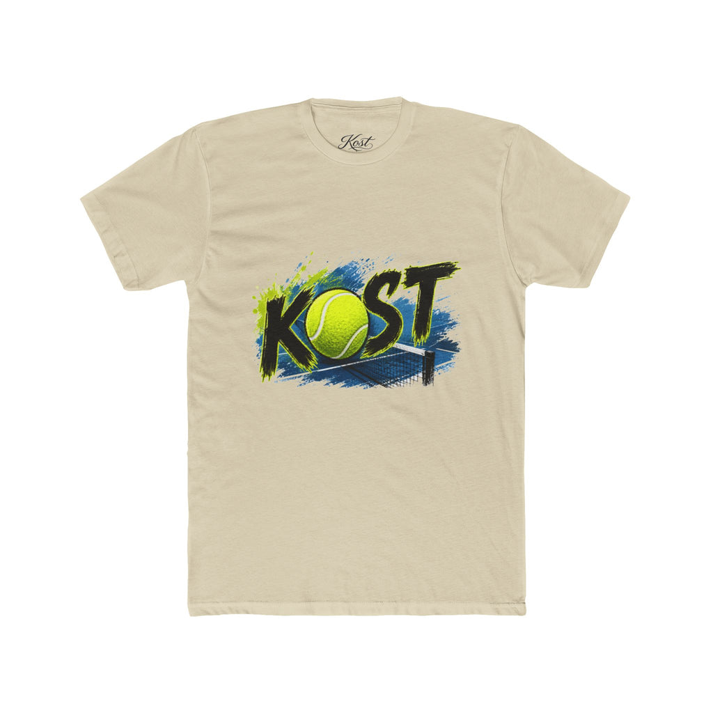 KOST Tennis Logo T‑Shirt — Vintage Brushstroke Tennis Graphic Tee