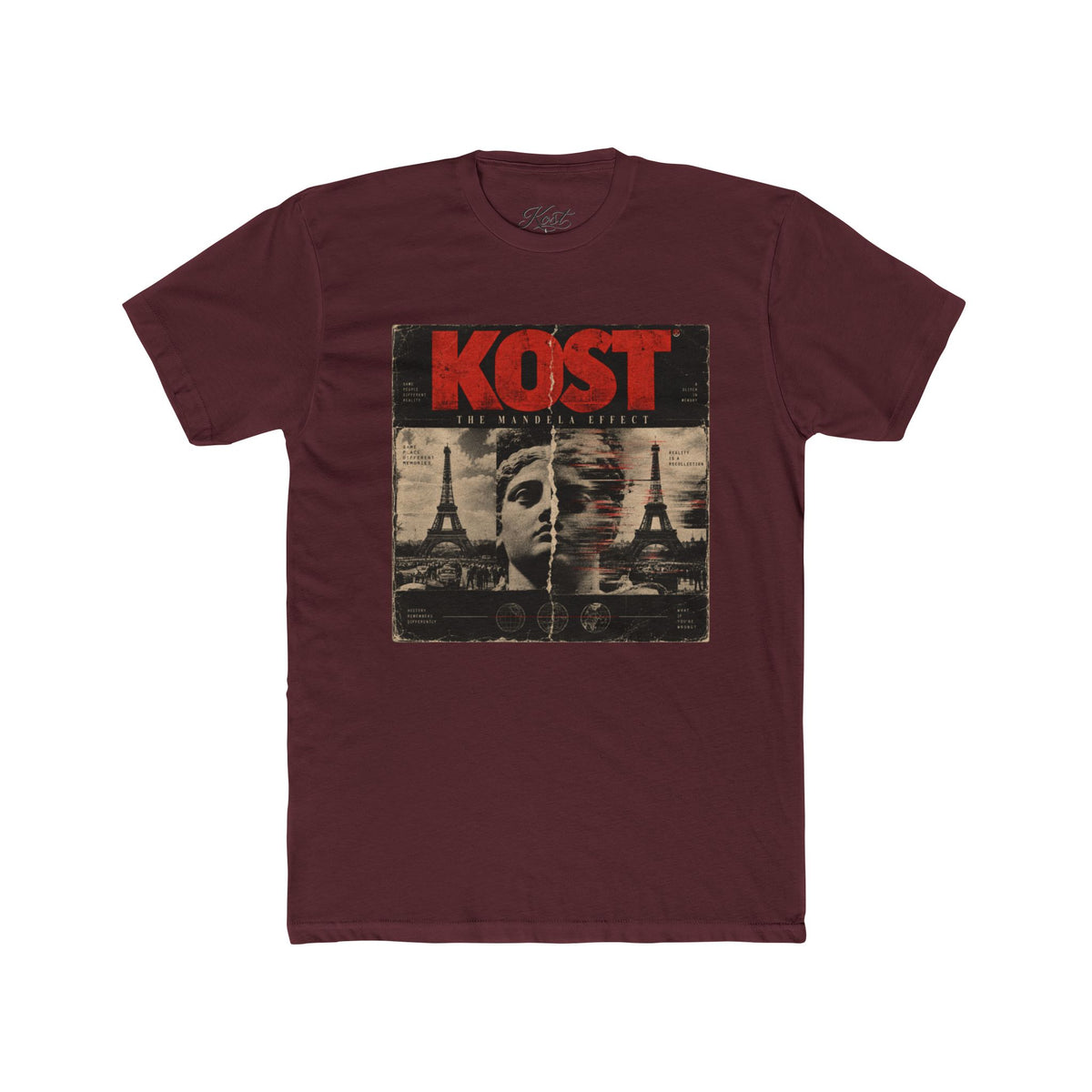 KOST Paris Collage T-Shirt — Retro JFK & Eiffel Tower Graphic Tee
