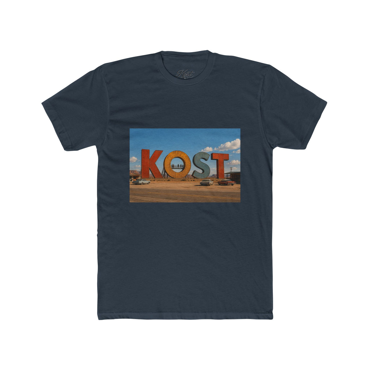 KOST Sign Photo Tee – Vintage Desert Roadside Souvenir T-Shirt