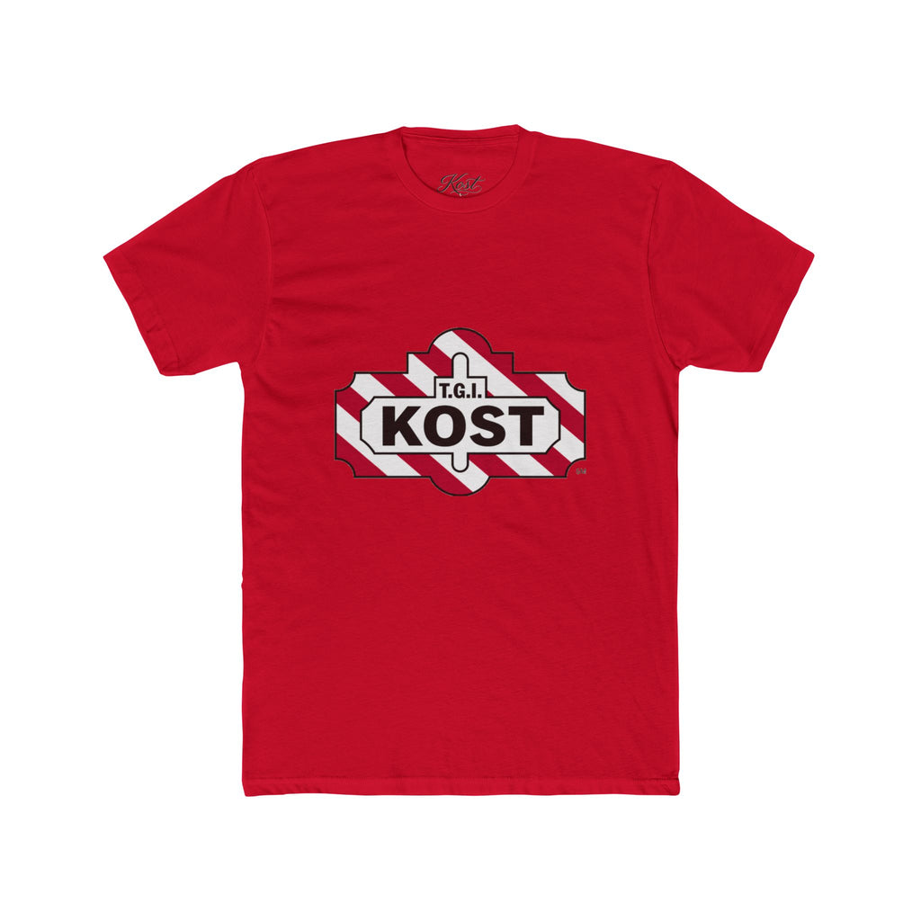 KOST Logo Tee — Retro Candy-Stripe Graphic T-Shirt