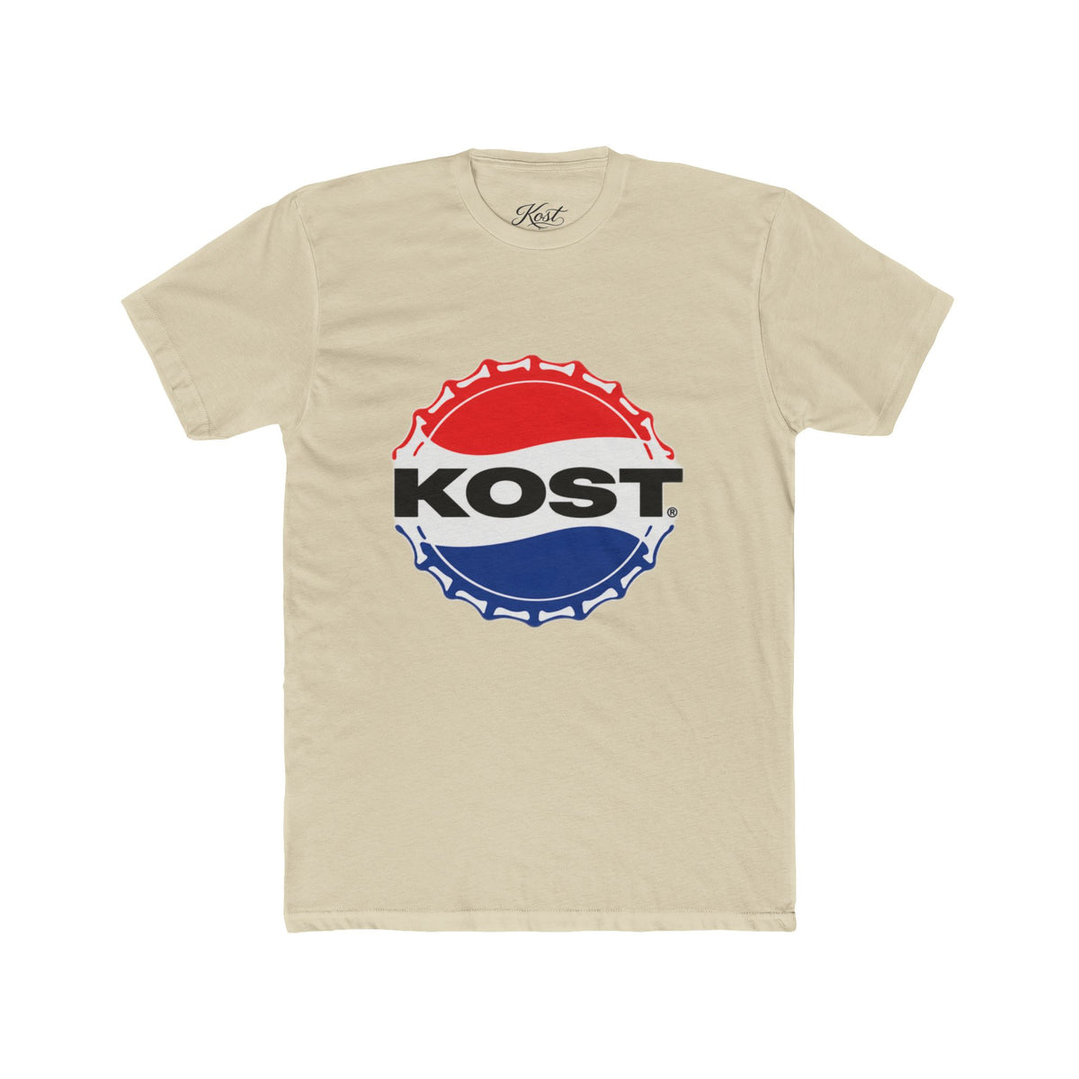 KOST Retro Bottle Cap Tee — Red, White & Blue Logo T-Shirt
