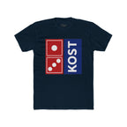 KOST Domino Logo Tee — Retro Red & Blue Graphic T-Shirt