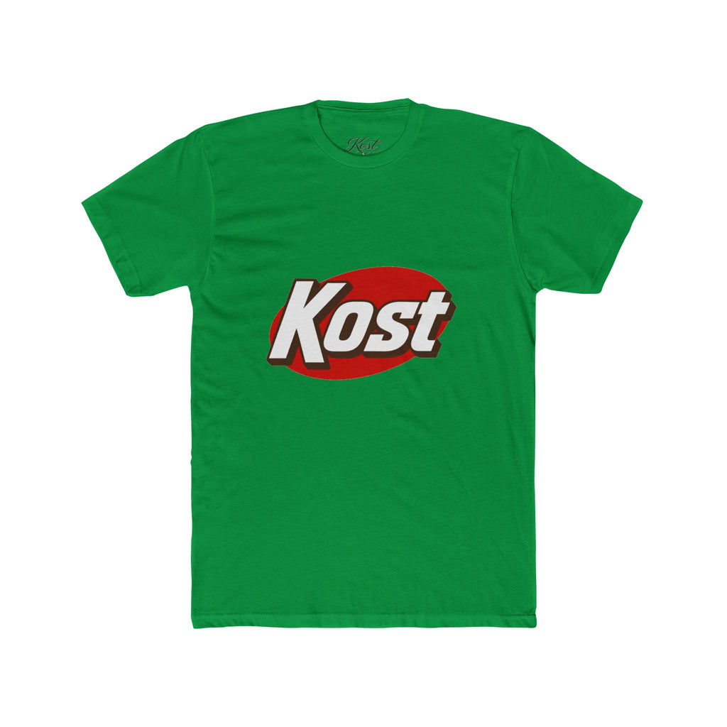 Kost Logo Tee — Retro Red Oval Graphic Cotton T‑Shirt