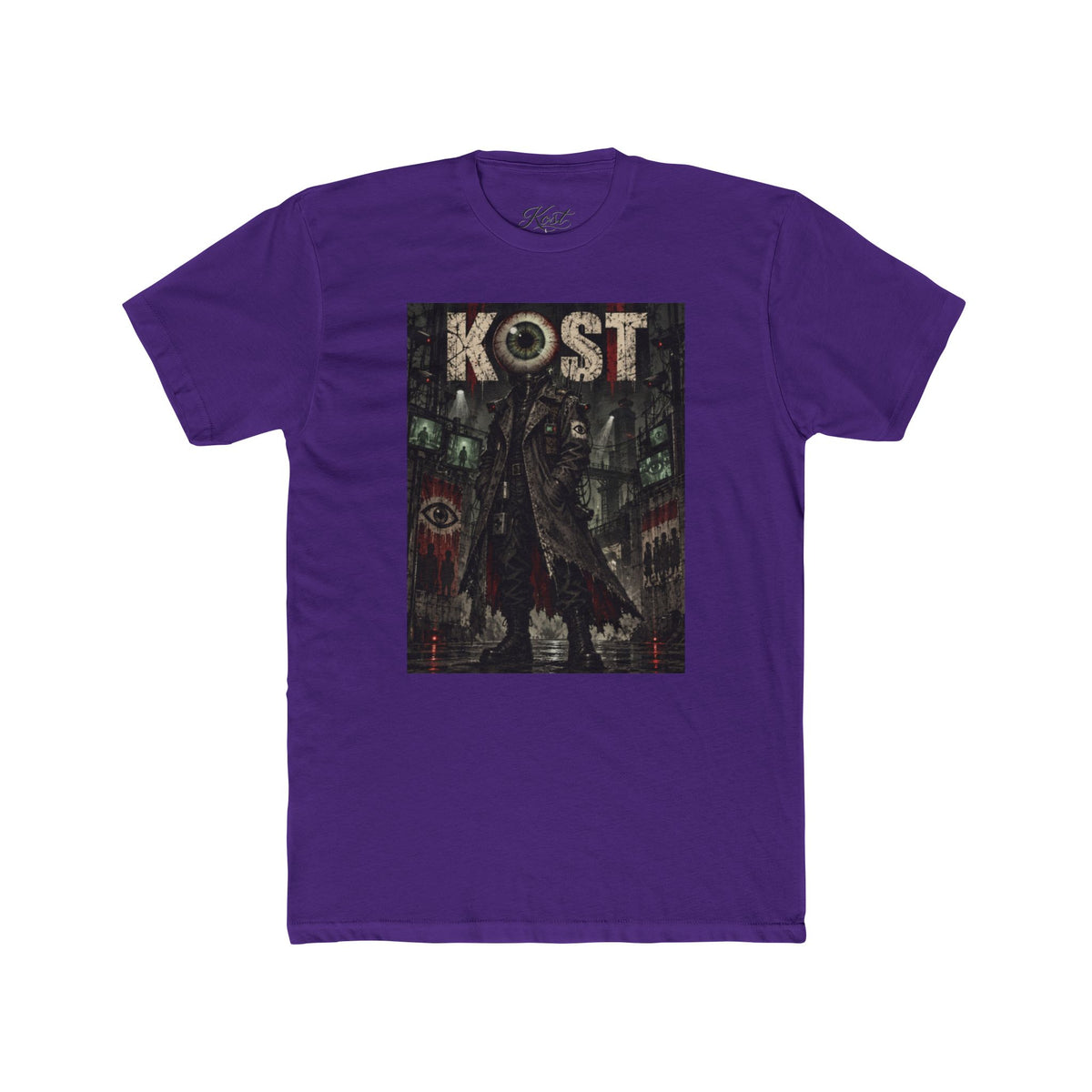 KOST Gothic Black Art Tee — Dark Vintage Band-Style Graphic T-Shirt