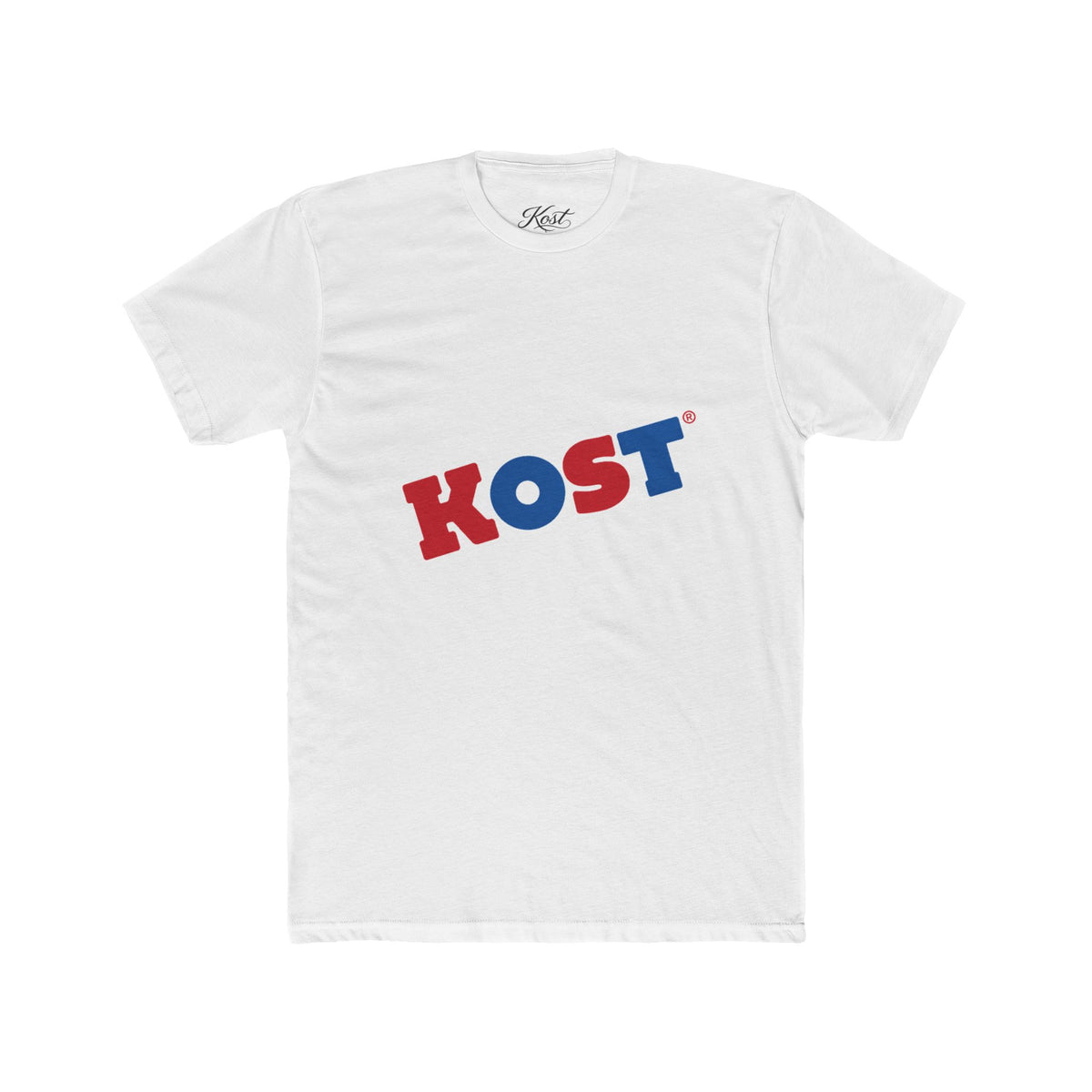 KOST Retro Logo Tee – Vintage Red & Blue Graphic T-Shirt
