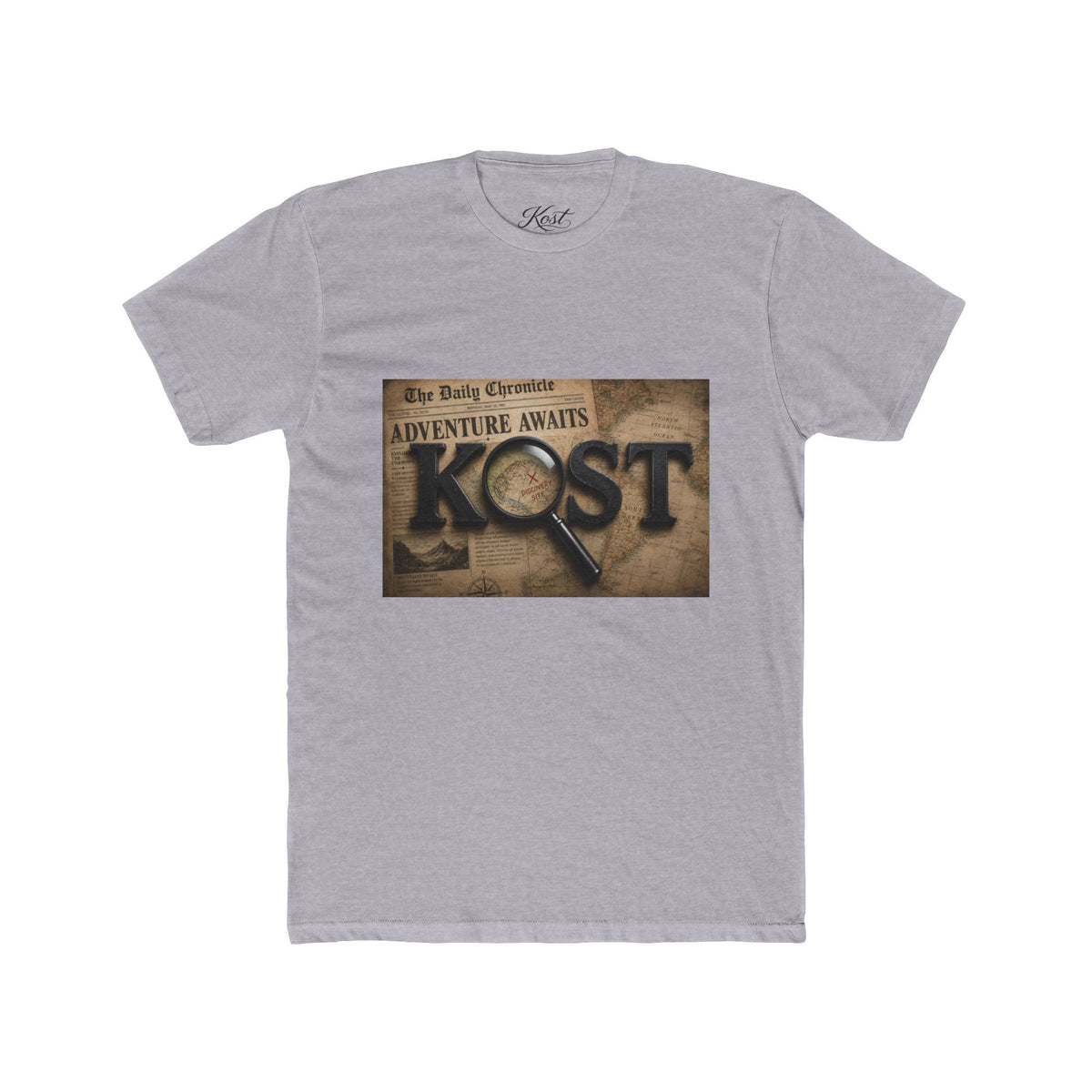 Adventure Awaits Kost T‑Shirt — Vintage Travel Exploration Graphic Tee