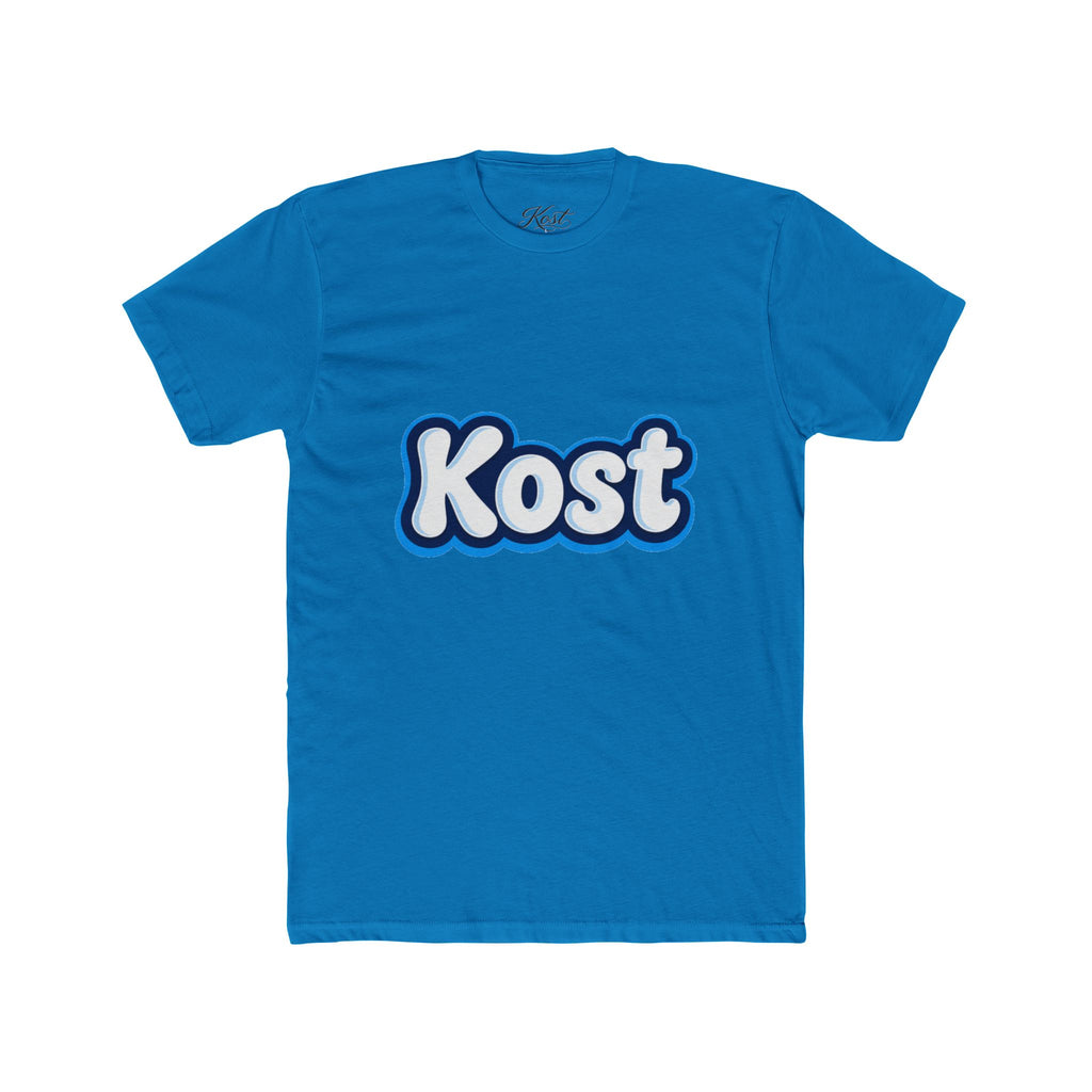 Kost Retro Bubble Logo Tee — White Cotton Crewneck