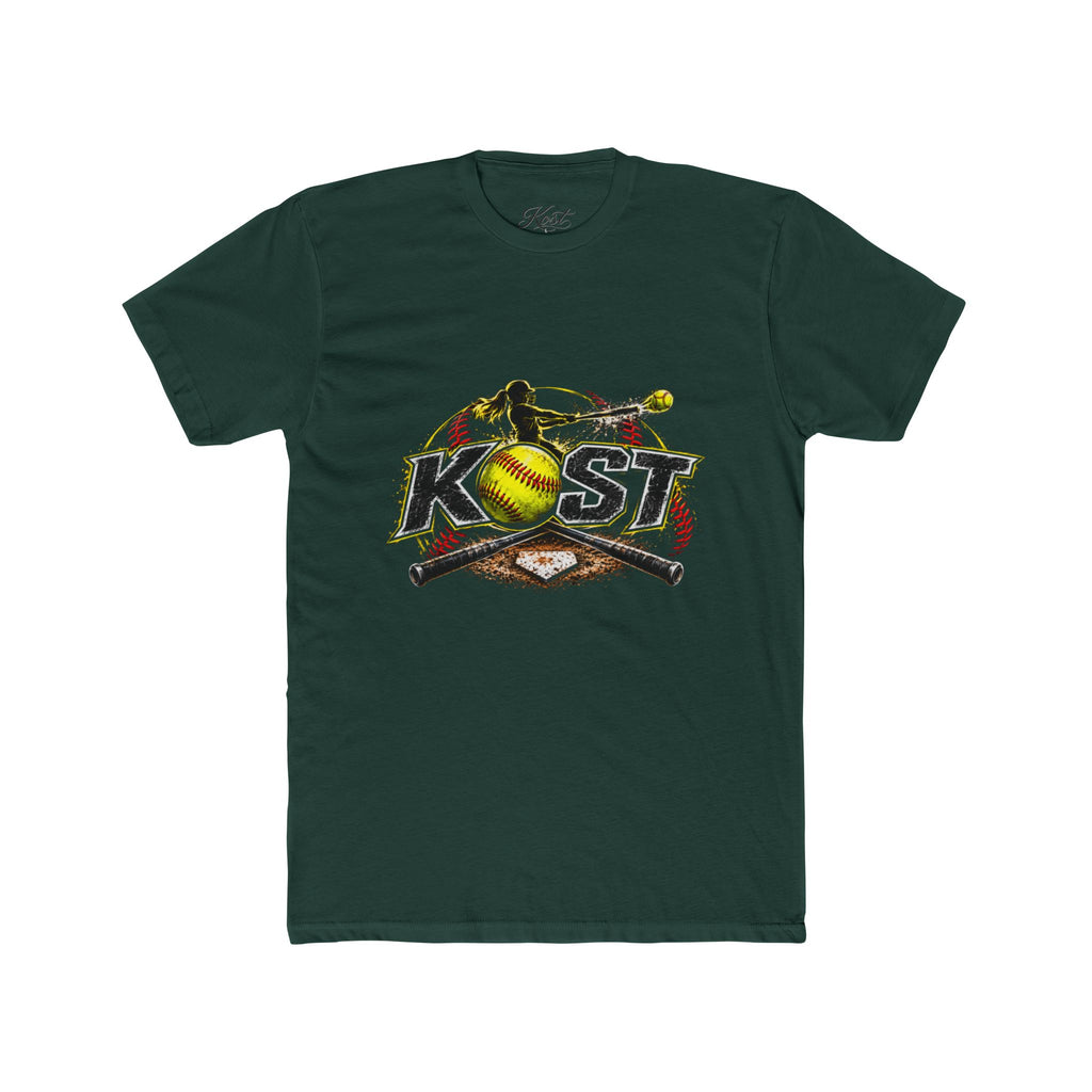 Softball Crossed Bats Tee — KOST Graphic Cotton Crew Shirt