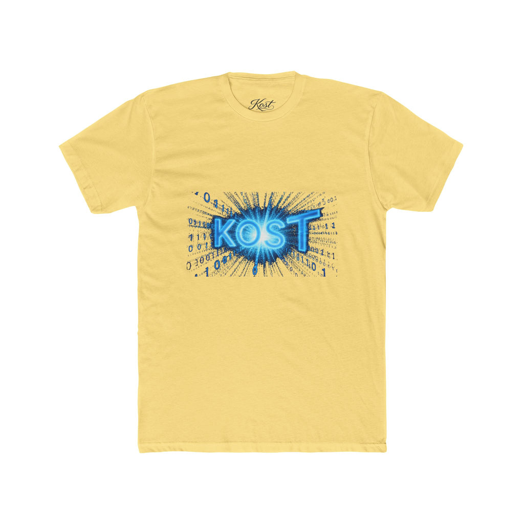 KOST Blue Burst Graphic Tee — Retro Tech Logo T-Shirt