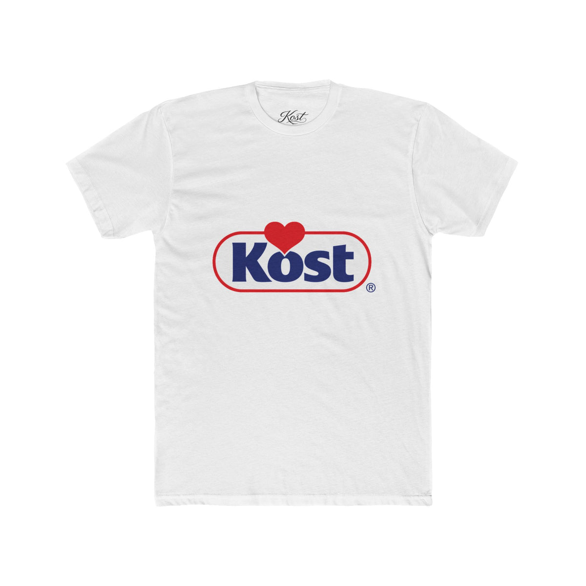 Kost Logo Heart Graphic Tee — Retro Brand-Inspired Cotton T-Shirt