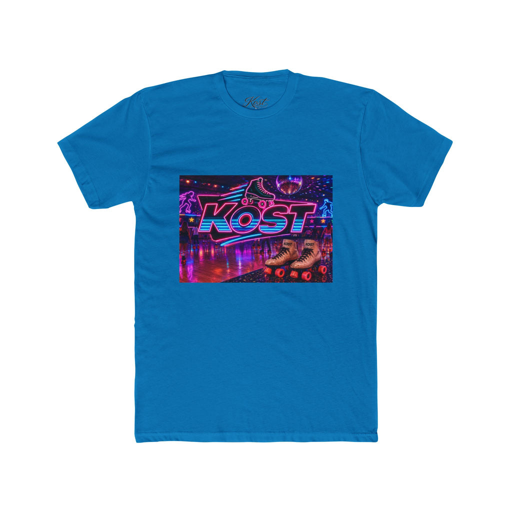 Retro Roller Disco Tee — “KOST” Neon Skate Graphic T-Shirt