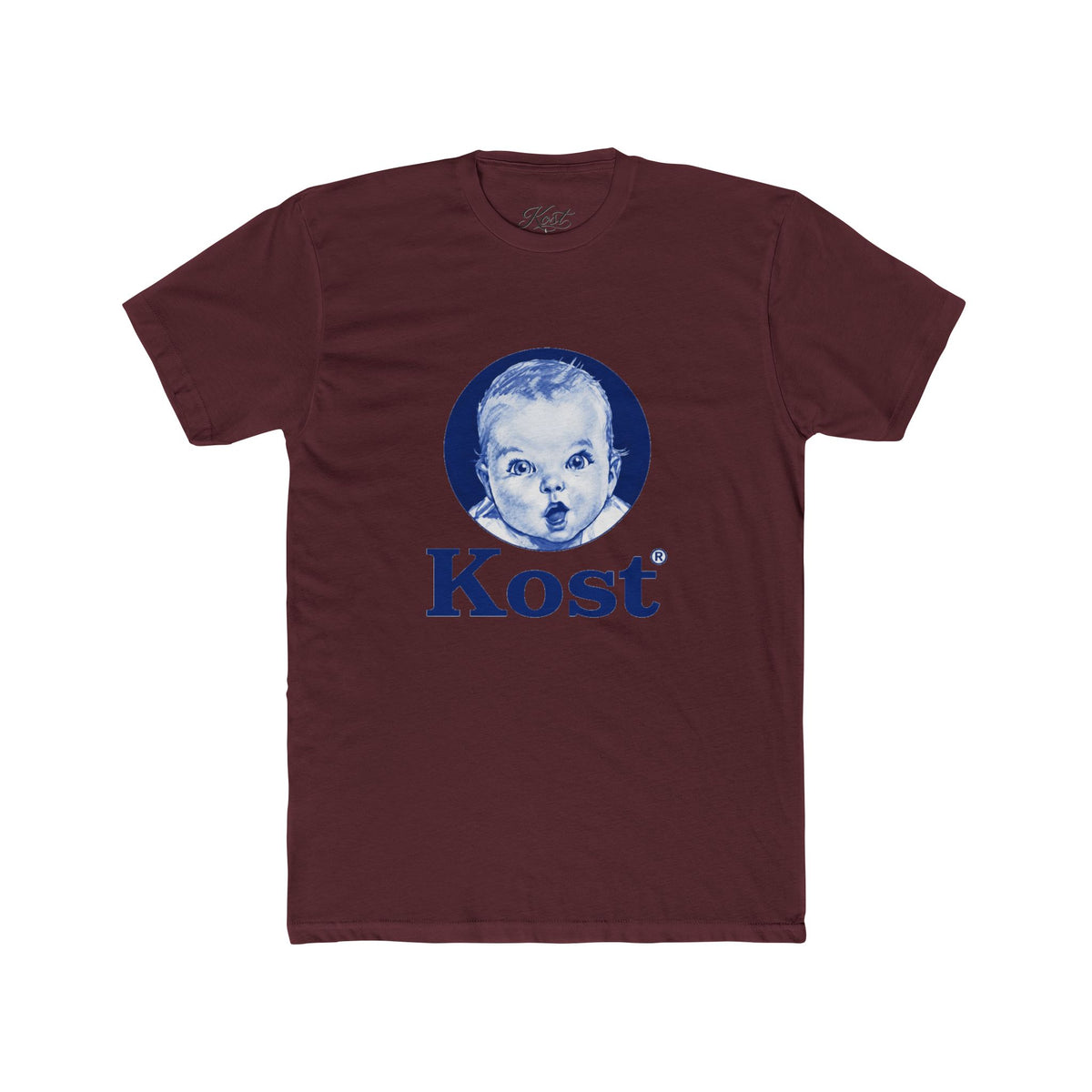 Retro Baby Face Tee — "Kost" Vintage Logo Cotton T-Shirt