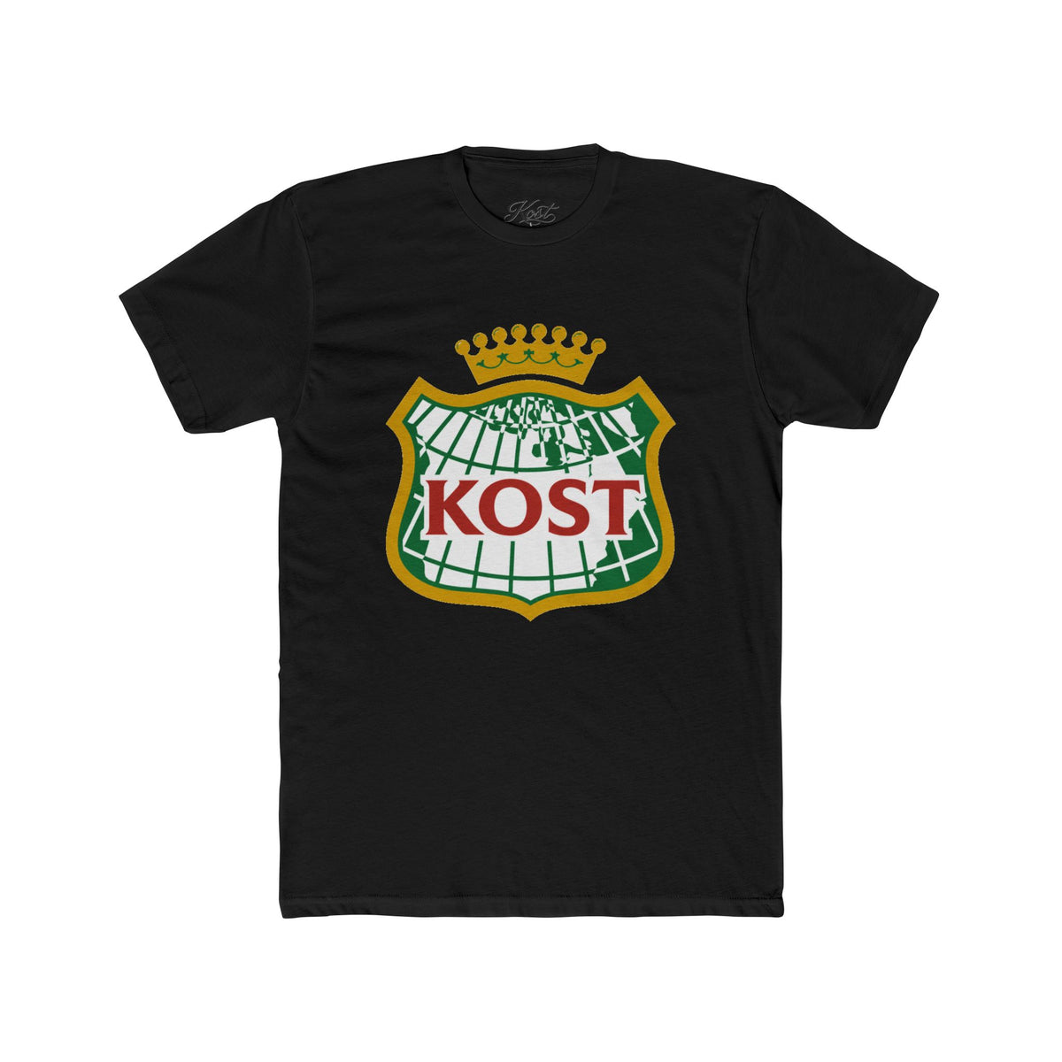 KOST Crest T‑Shirt — Vintage Crowned Globe Logo Tee