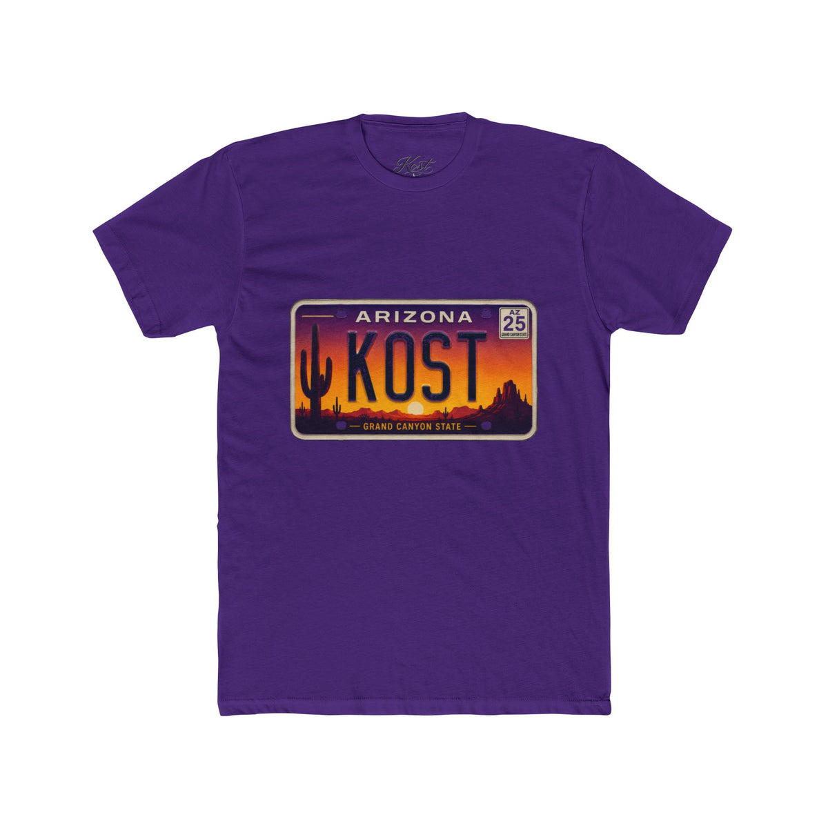 Arizona License Plate Tee - KOST Desert Sunset Graphic T-Shirt