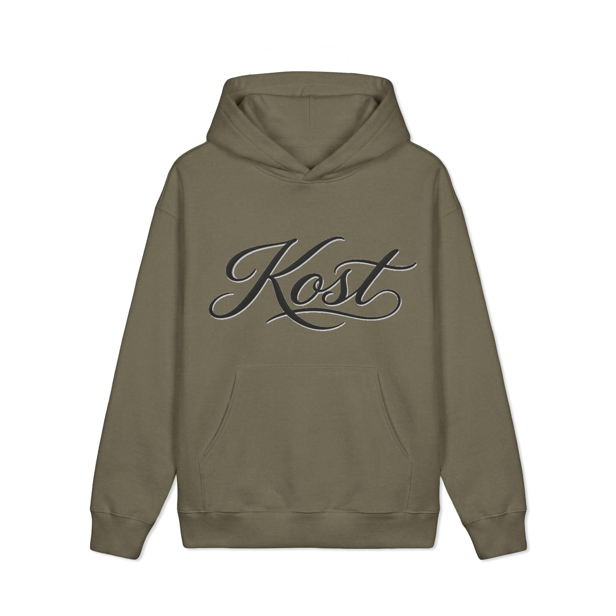 Kost Script Hoodie — Vintage Calligraphy Pullover
