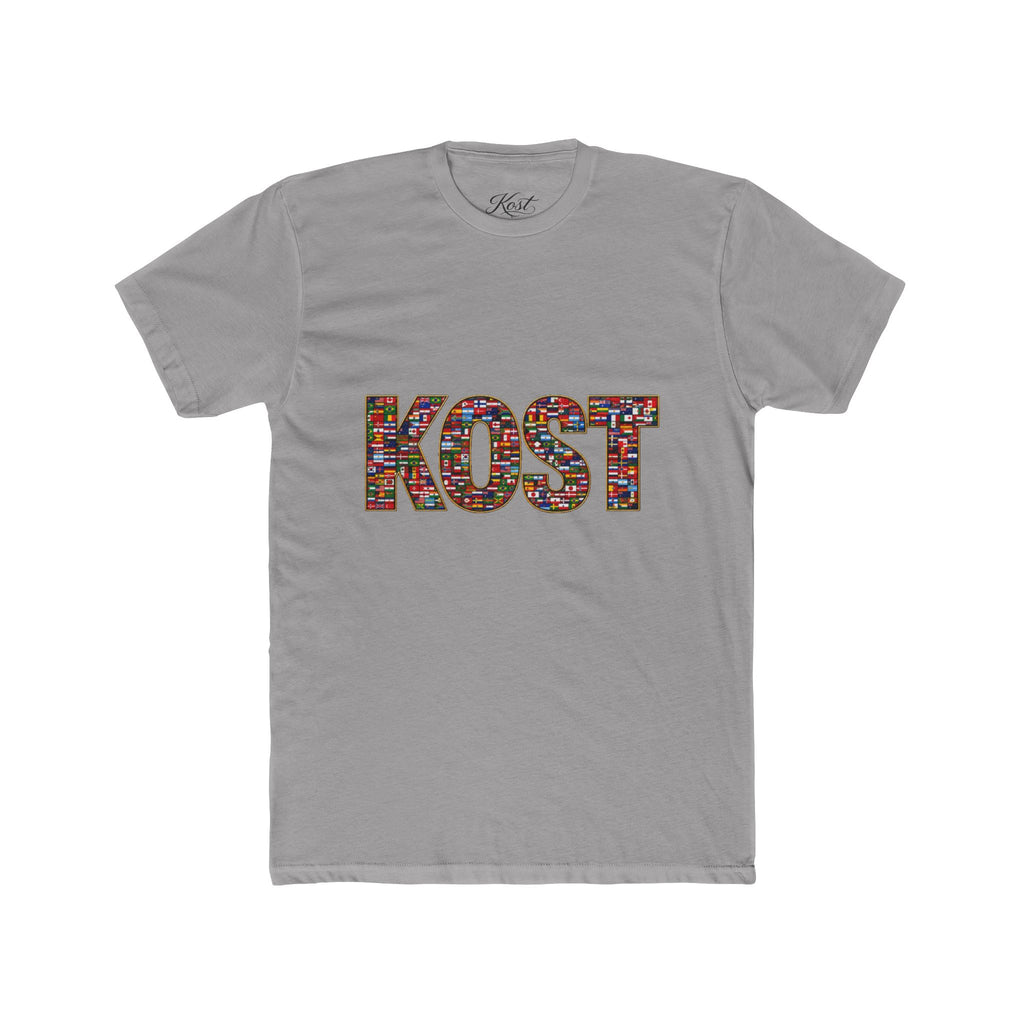 KOST Mosaic Lettered Tee — Colorful Graphic Crewneck T‑Shirt