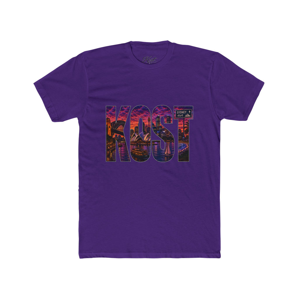 KOST Cityscape Graphic Tee — Vintage Sunset Logo Cotton T‑Shirt