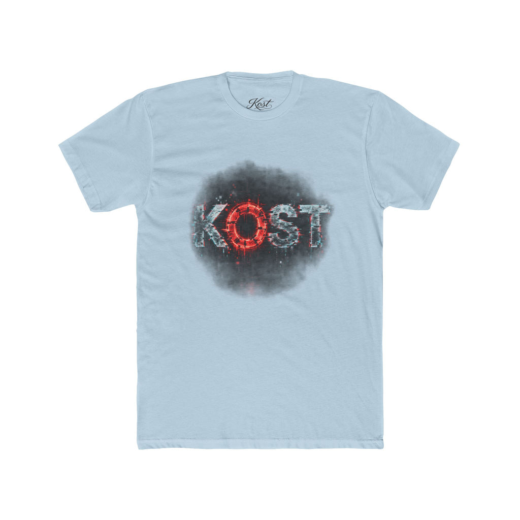 Lost Distressed Graphic Tee — 'LOST' Red & Blue Vintage Smoke Design