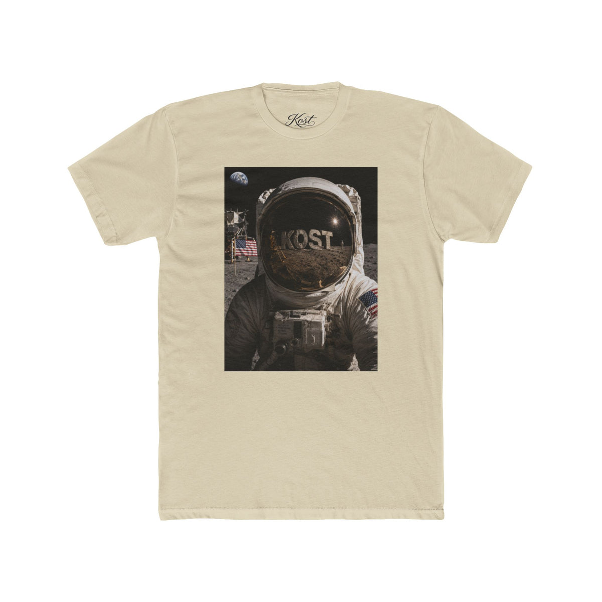 Astronaut Moonwalk T‑Shirt — Vintage Space Helmet Graphic