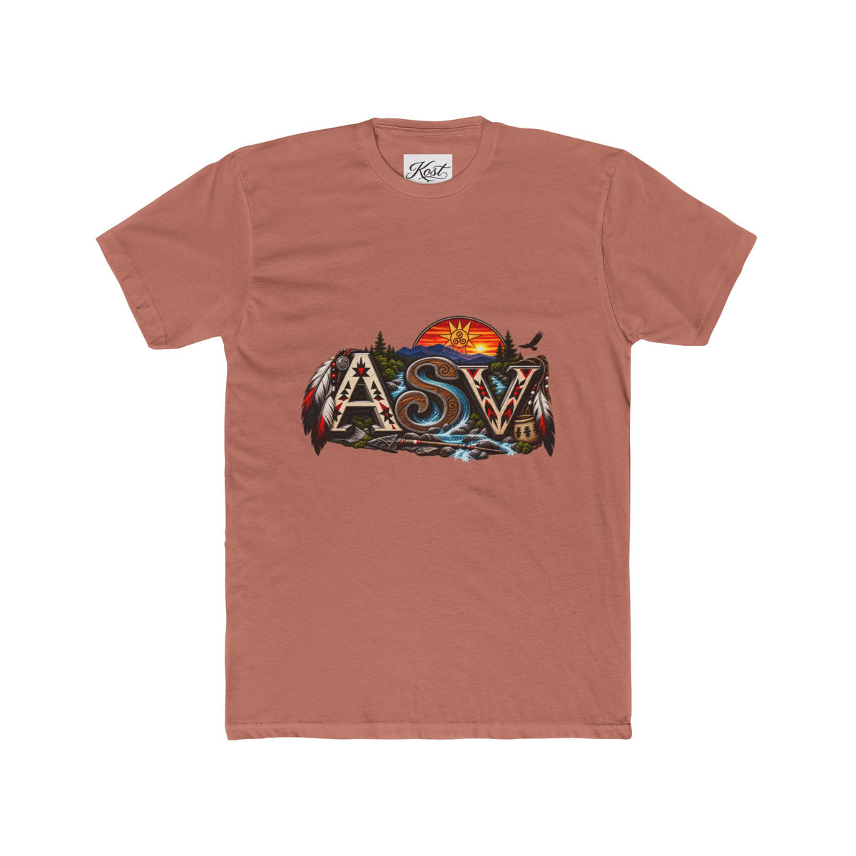 ASV Vintage Sunset Graphic Tee — Retro Nature Adventure Shirt