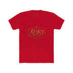 KOST Script Logo Tee — Elegant Gold Calligraphy Cotton T‑Shirt