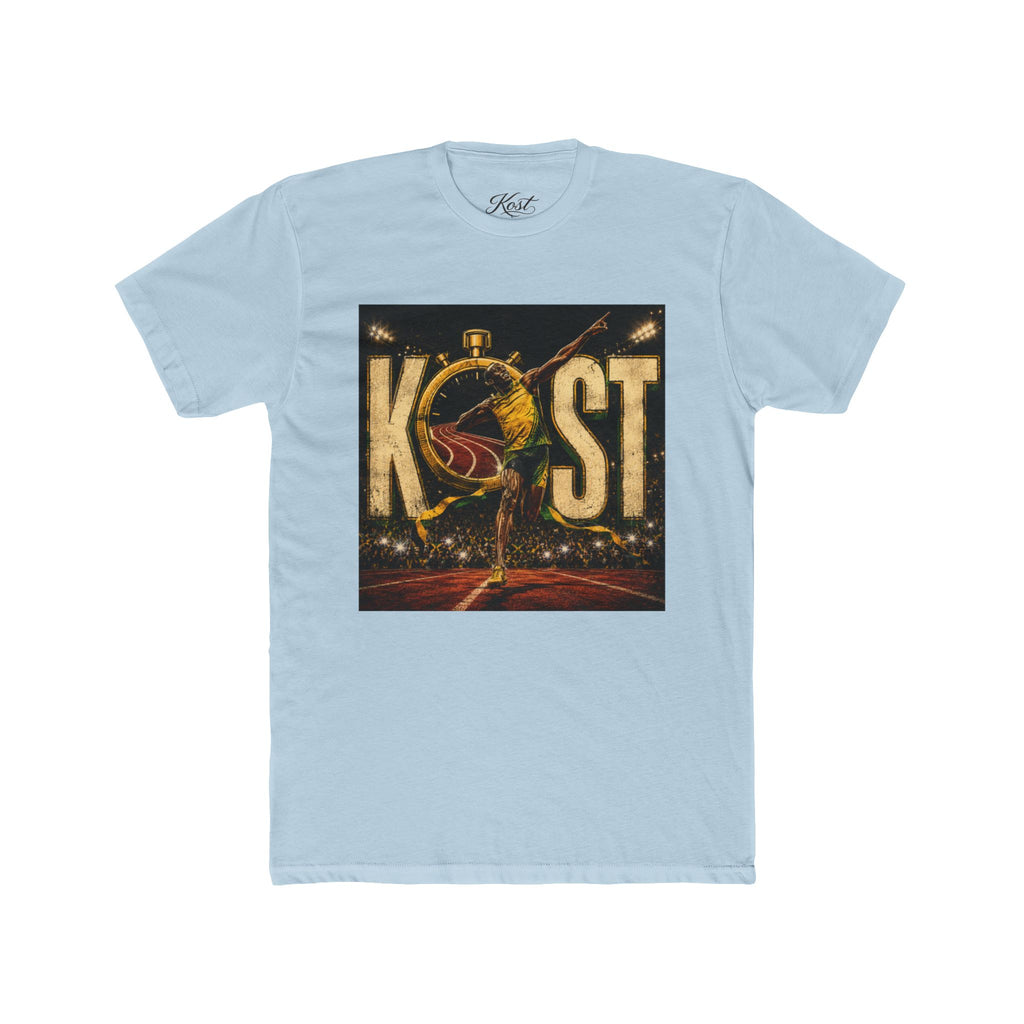KOST Track Runner Graphic Tee — 'KOST' Stopwatch Running Design