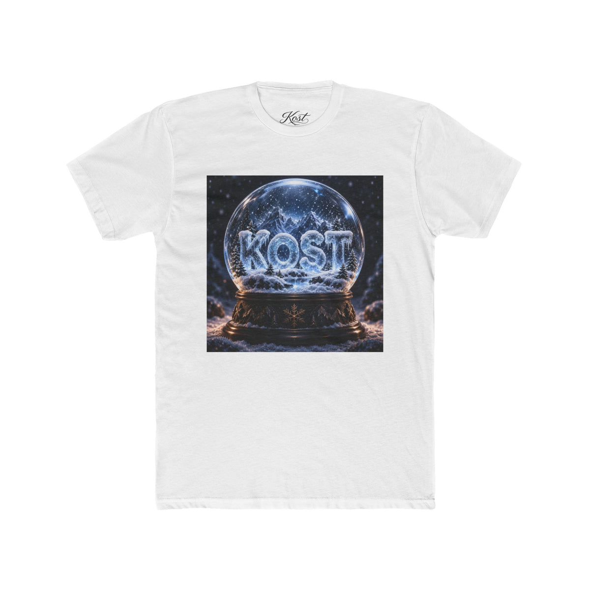 KOST Snow Globe Graphic Tee — Vintage Holiday Winter Scene T-Shirt
